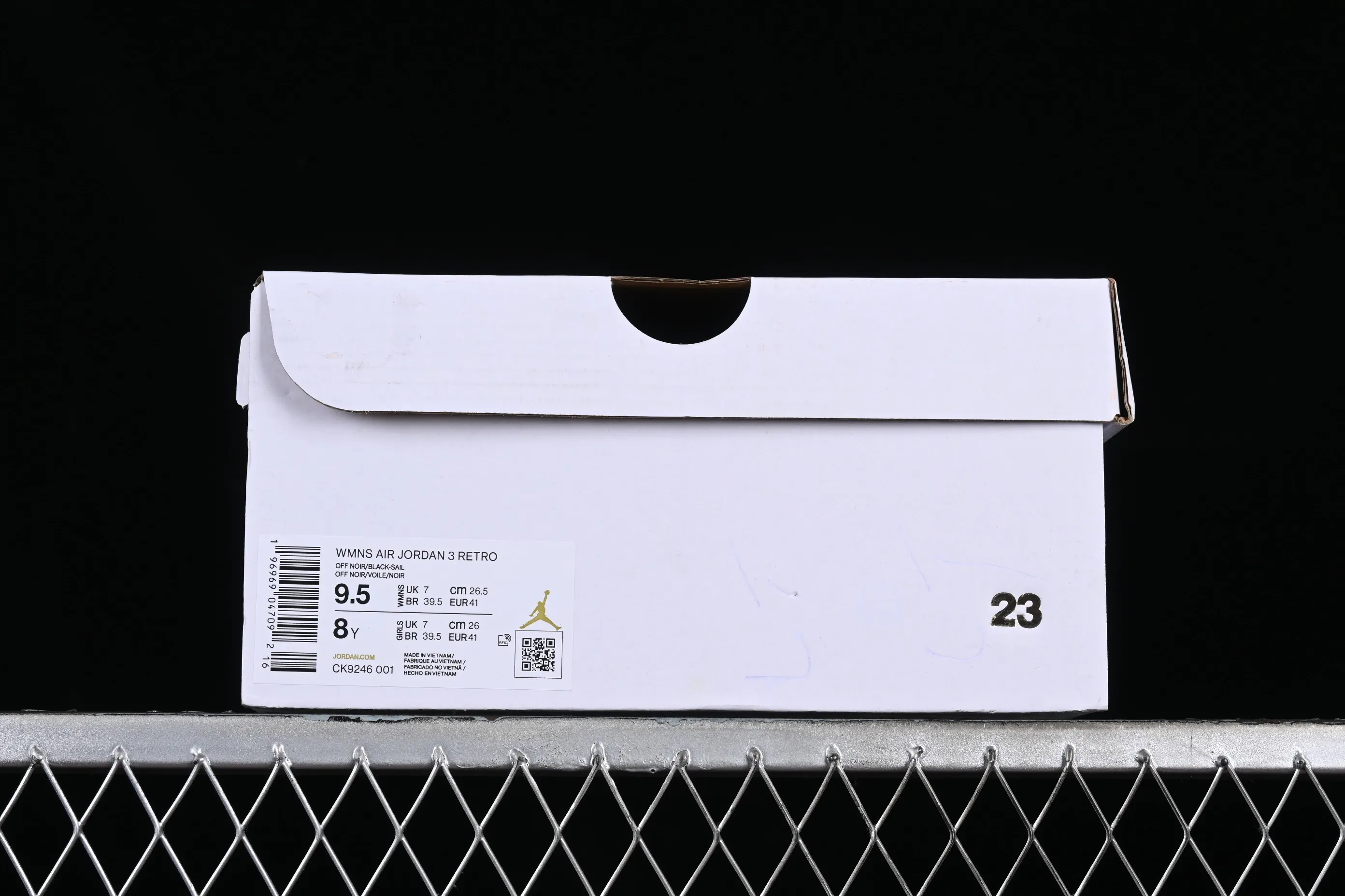All categories Air Jordan Jordan series basketball shoes Air Jordan 3 L version Air Jordan 3 Retro "Off Noir" AJ3 Joe 3 old black cement CK9246-001
